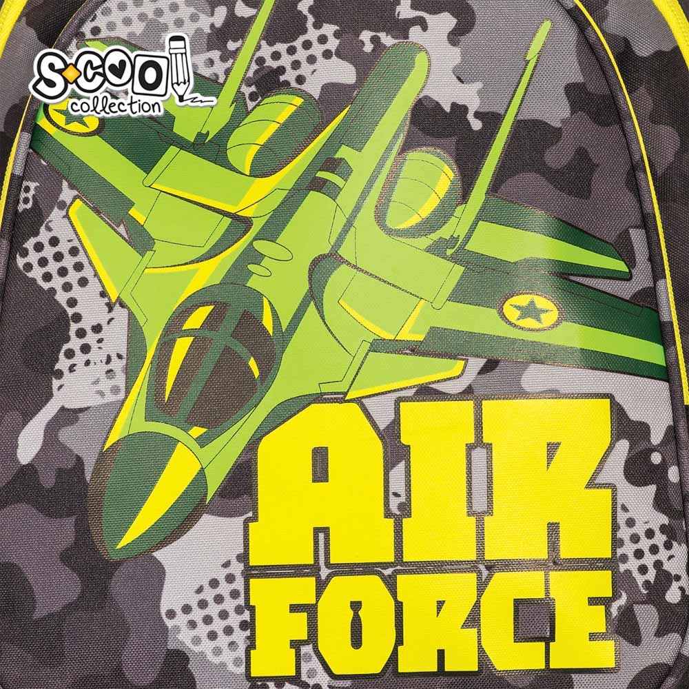 Ghiozdan anatomic, 38x39x19.5 cm, AIR FORCE - S-COOL - imagine 10
