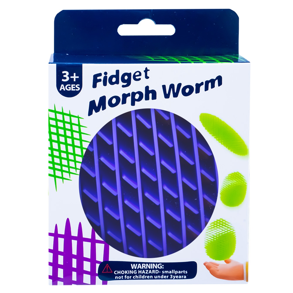 Jucarie antistres - Morf worm, 10x24 cm, in cutie - imagine 6
