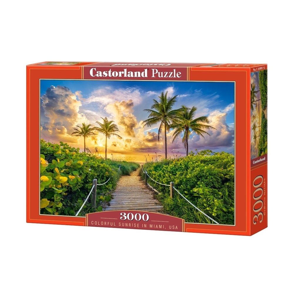 Puzzle 3000 piese, Rasarit La Miami - Castorland