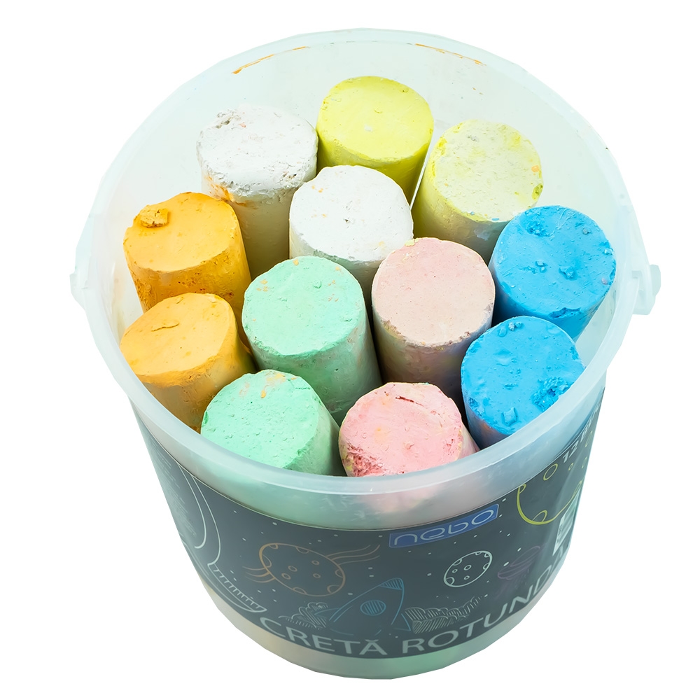 Creta JUMBO color, rotunda, 12 buc/set - NEBO - imagine 4
