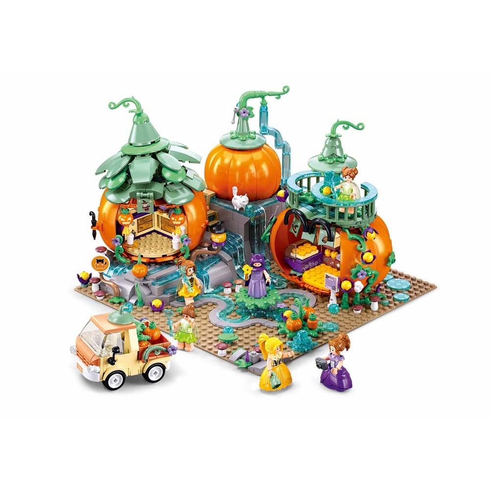 Set de constructie Girl's dream, 952 piese, Satul fermecat - Sluban - imagine 2