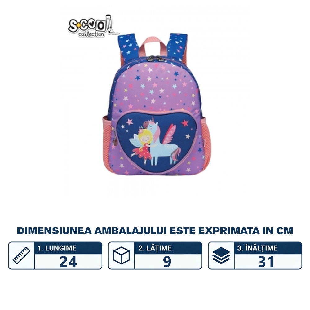 Ghiozdan gradinita, 31x24x9 cm, UNICORN - S-COOL - imagine 2
