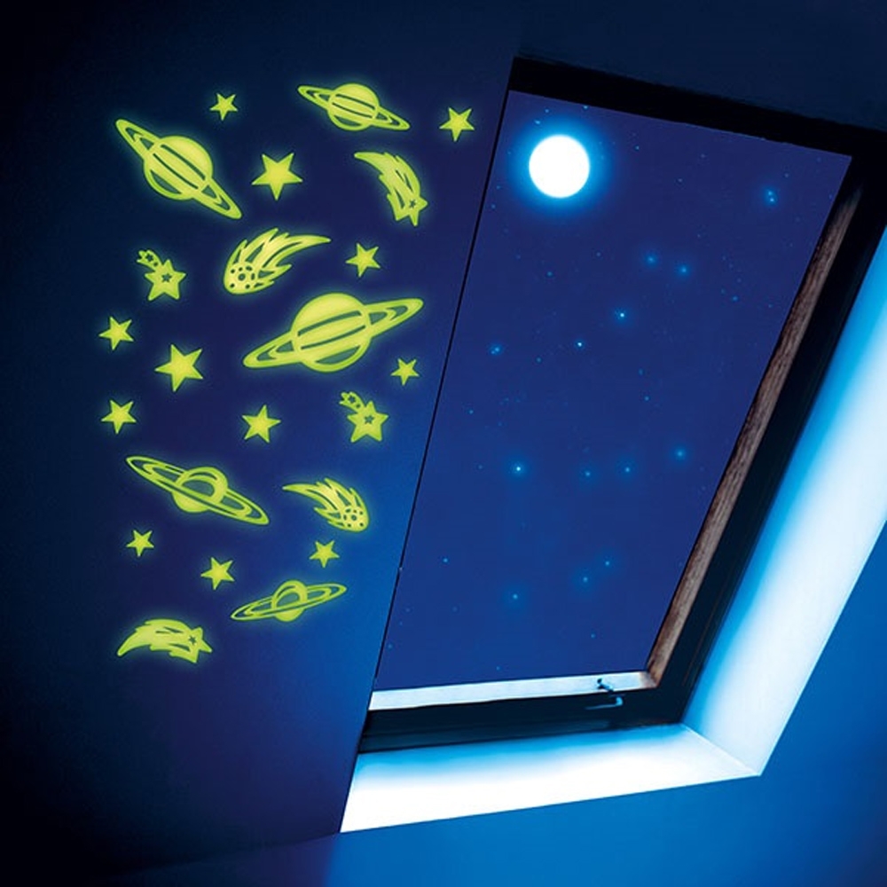 Stickere fosforescente Spatiu, Glow n Fun - Toi-Toys - imagine 4