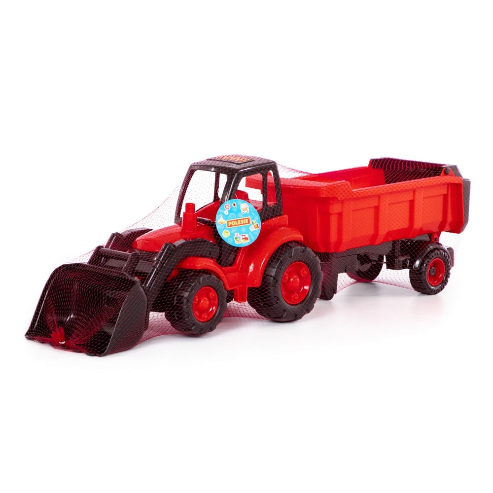 Tractor cu incarcator + remorca - Champion, 86x22x26 cm, Polesi - imagine 4
