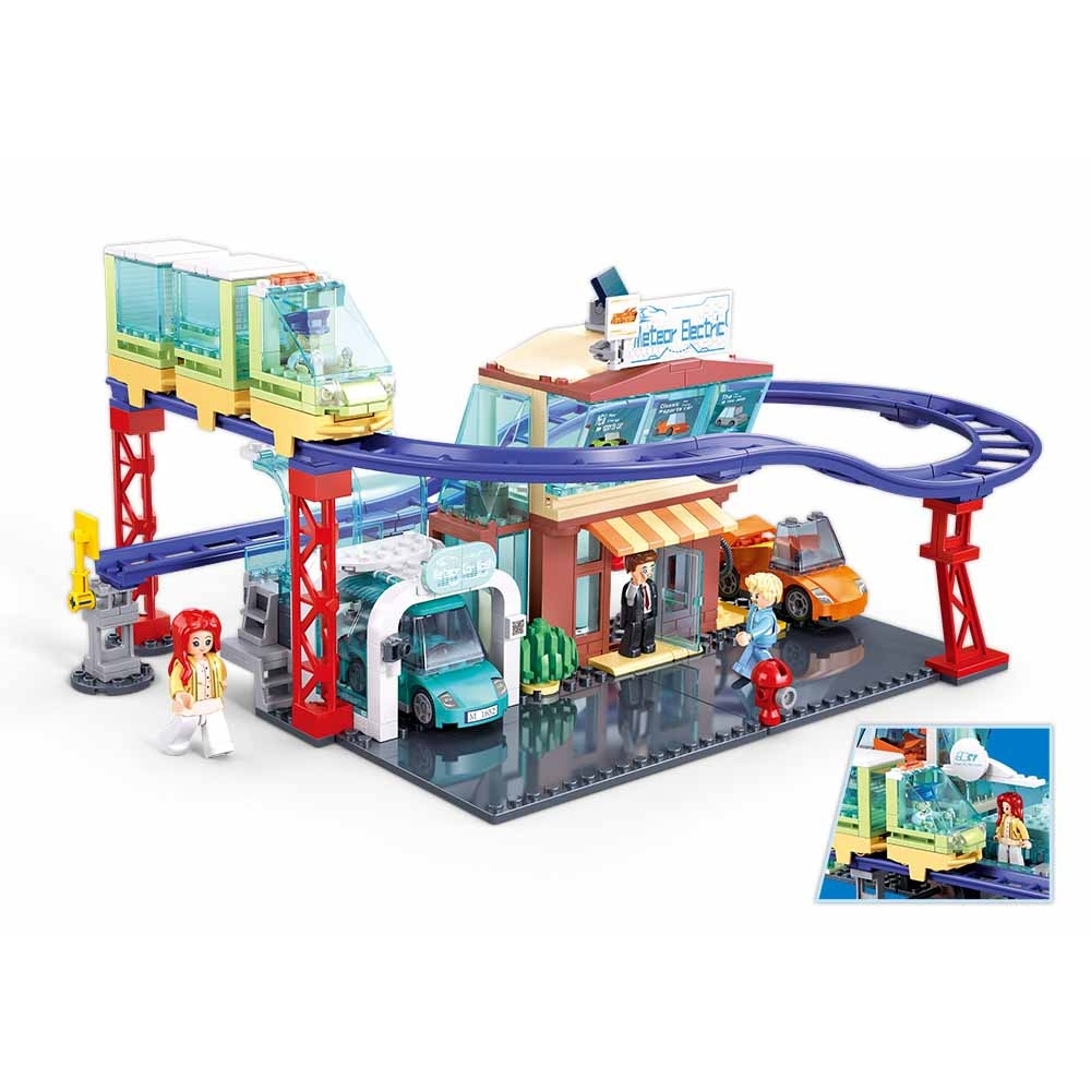 Set de constructie Metropolis, 379 piese, Statia centrala a orasului - Sluban - imagine 2