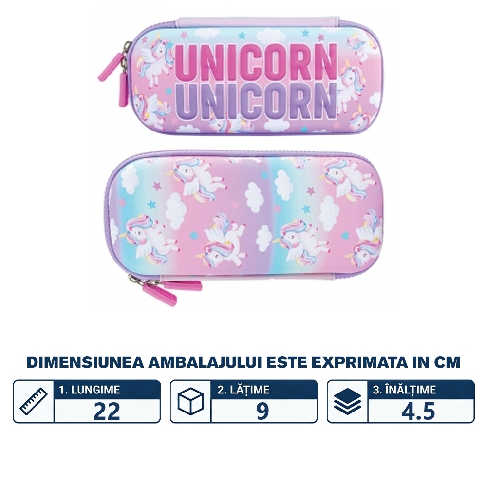 Penar neechipat 3D, UNICORN, 22x9x4.5 cm - S-COOL - imagine 2