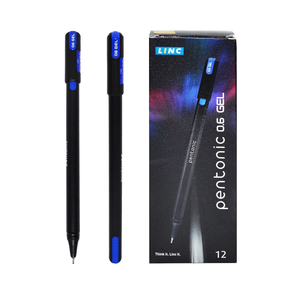 Pix Pentonic, cu gel, mina albastra, 0.6 mm - LINC - imagine 4