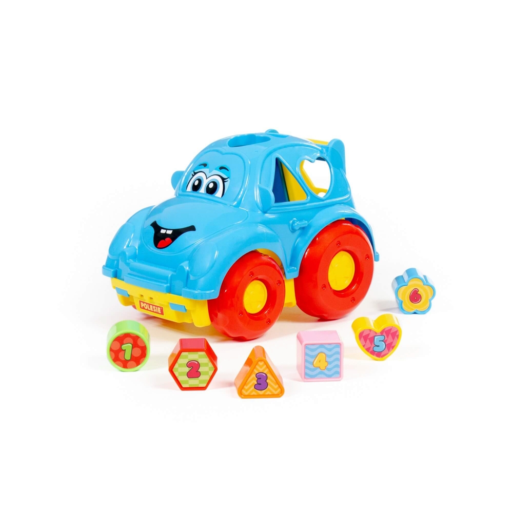 Masinuta + cuburi educative, 23.5x15.2x15.8 cm, Polesie - imagine 3