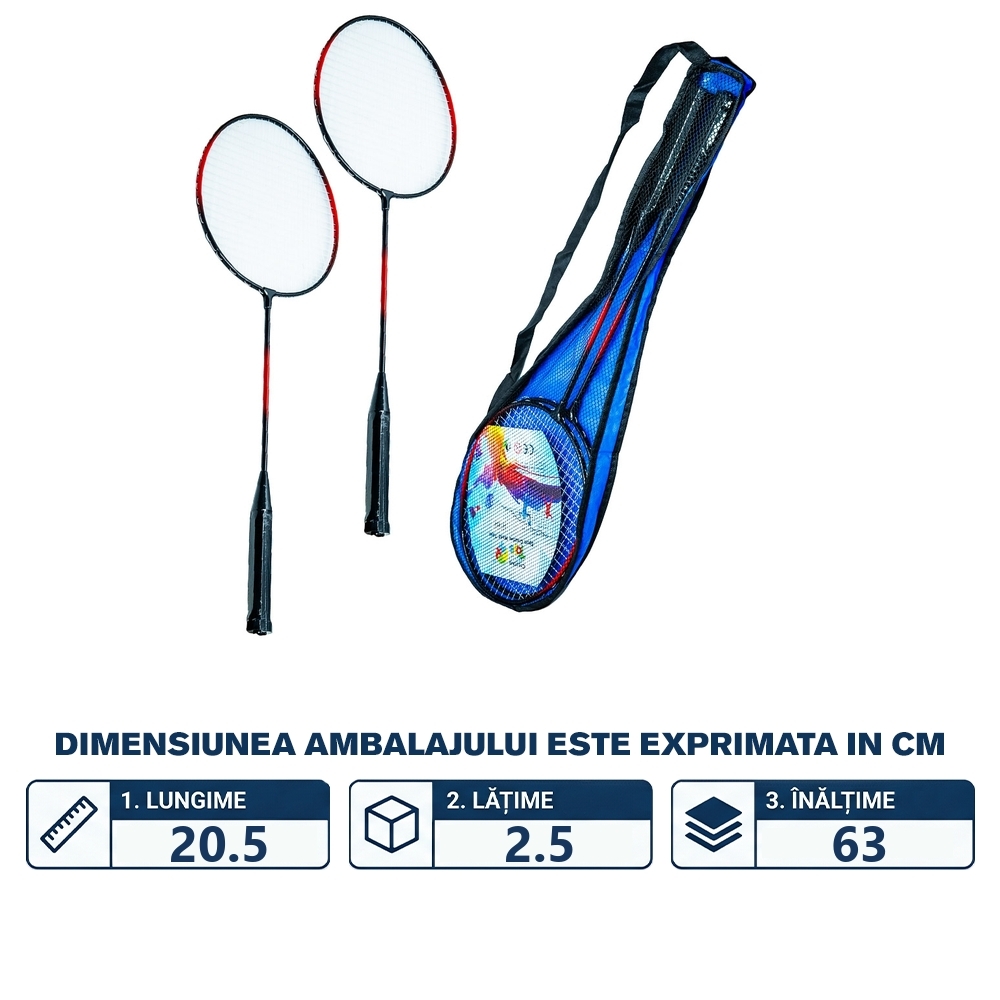 Rachete badminton, 2 buc/set - CWT - imagine 2