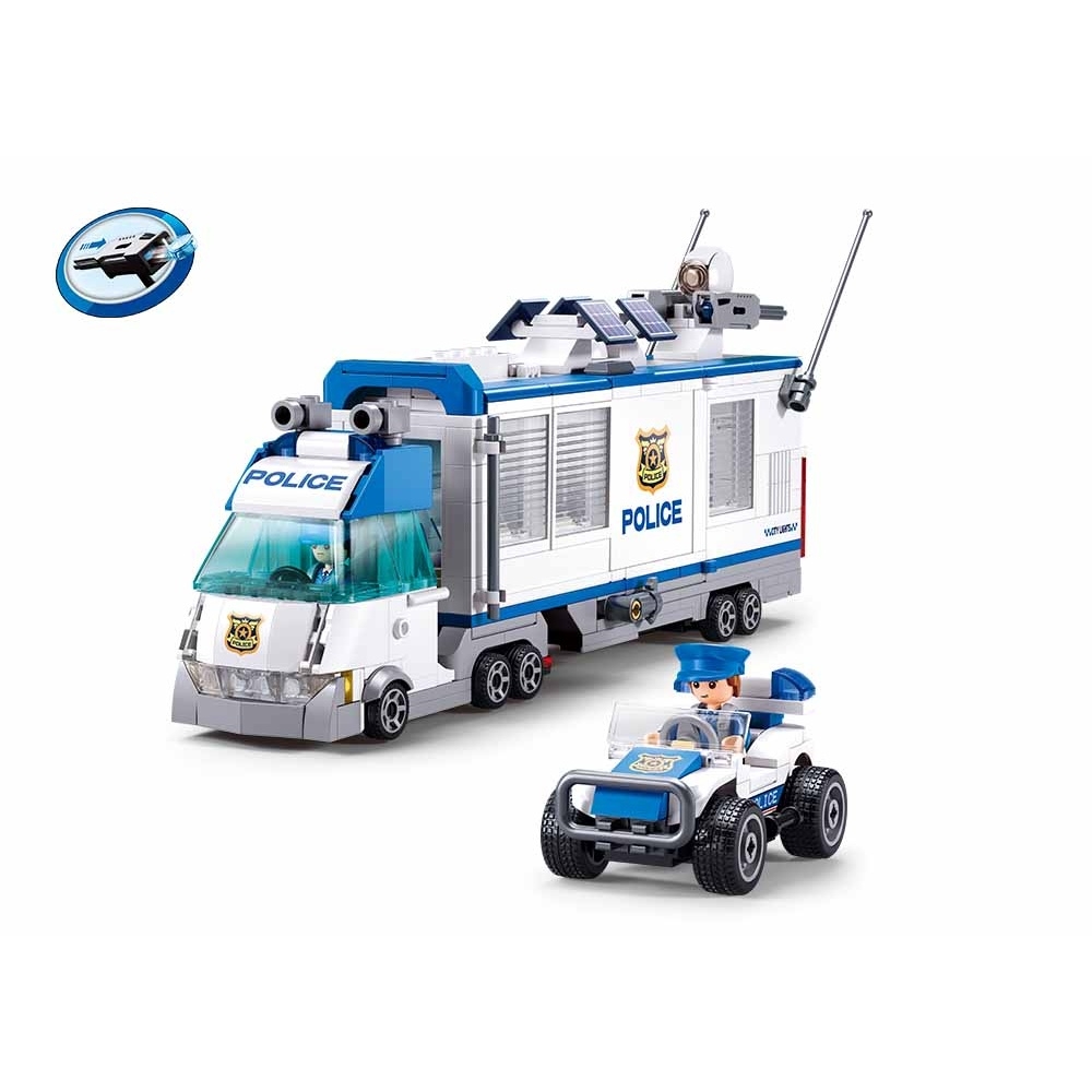 Set de constructie Metropolis, 510 piese, Centru mobil de comanda al politiei - Sluban - imagine 4