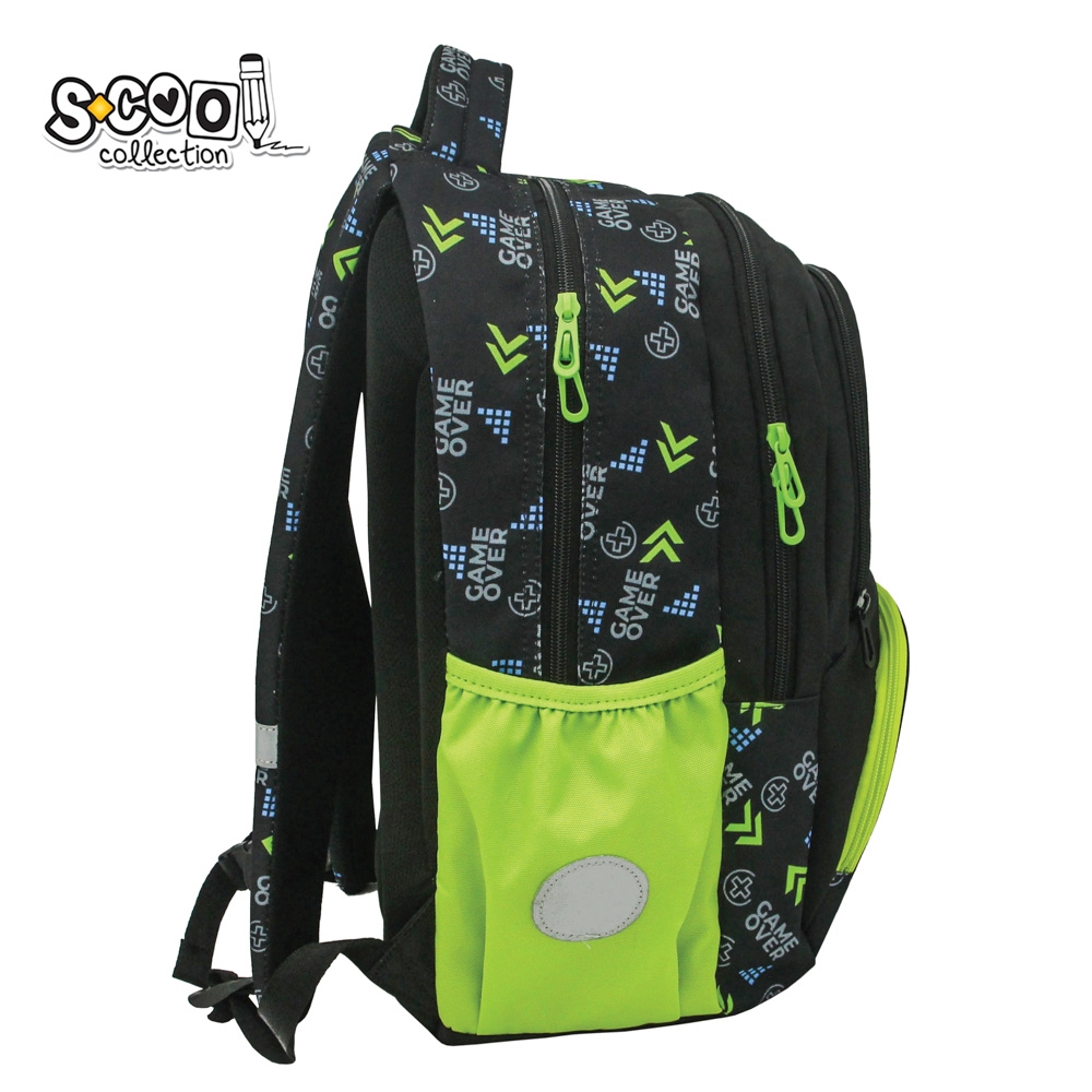Ghiozdan ergonomic, compartiment laptop, 42x31x16 cm, GAME OVER - S-COOL - imagine 3