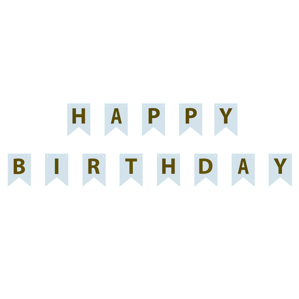 Ghirlanda cu banda adeziva, Happy birthday