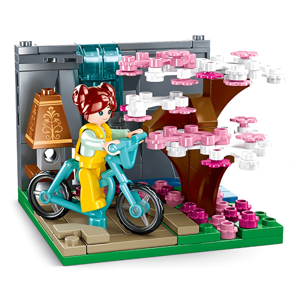 Set de constructie Girl's Dream, 119 piese, Plimbare cu bicicleta - Sluban - imagine 3