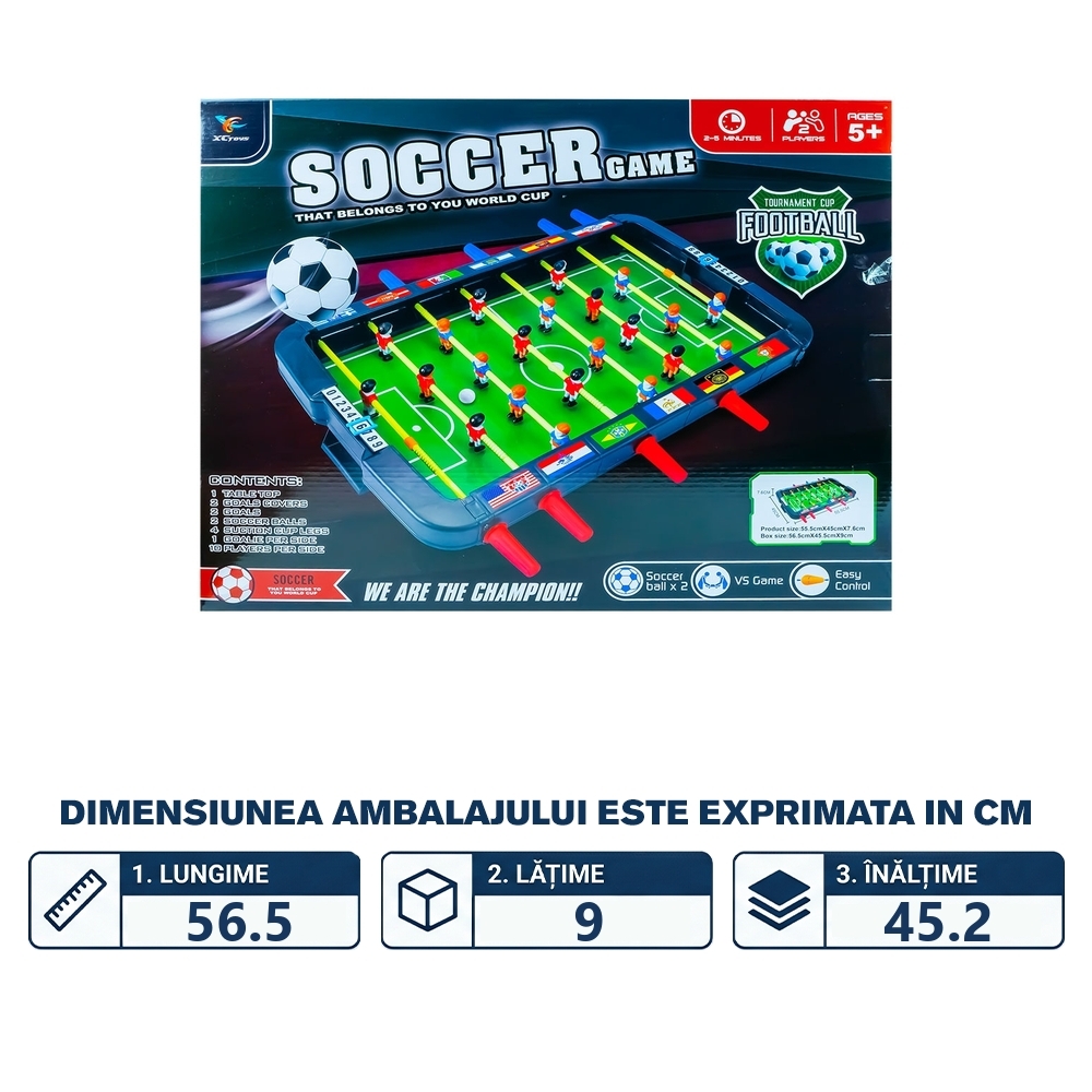 Joc Fotbal de masa, 55.5x7.6x45 cm - imagine 2