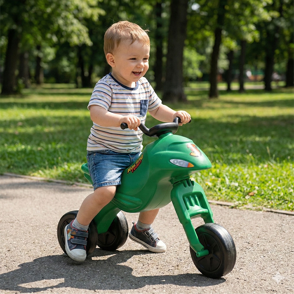 Motocicleta fara pedale, verde - ROBENTOYS - imagine 3