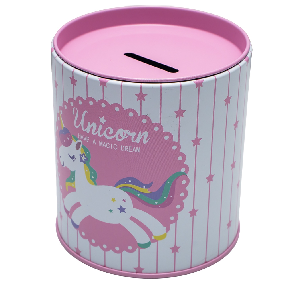 Pusculita din metal, rotunda - Unicorn - imagine 3