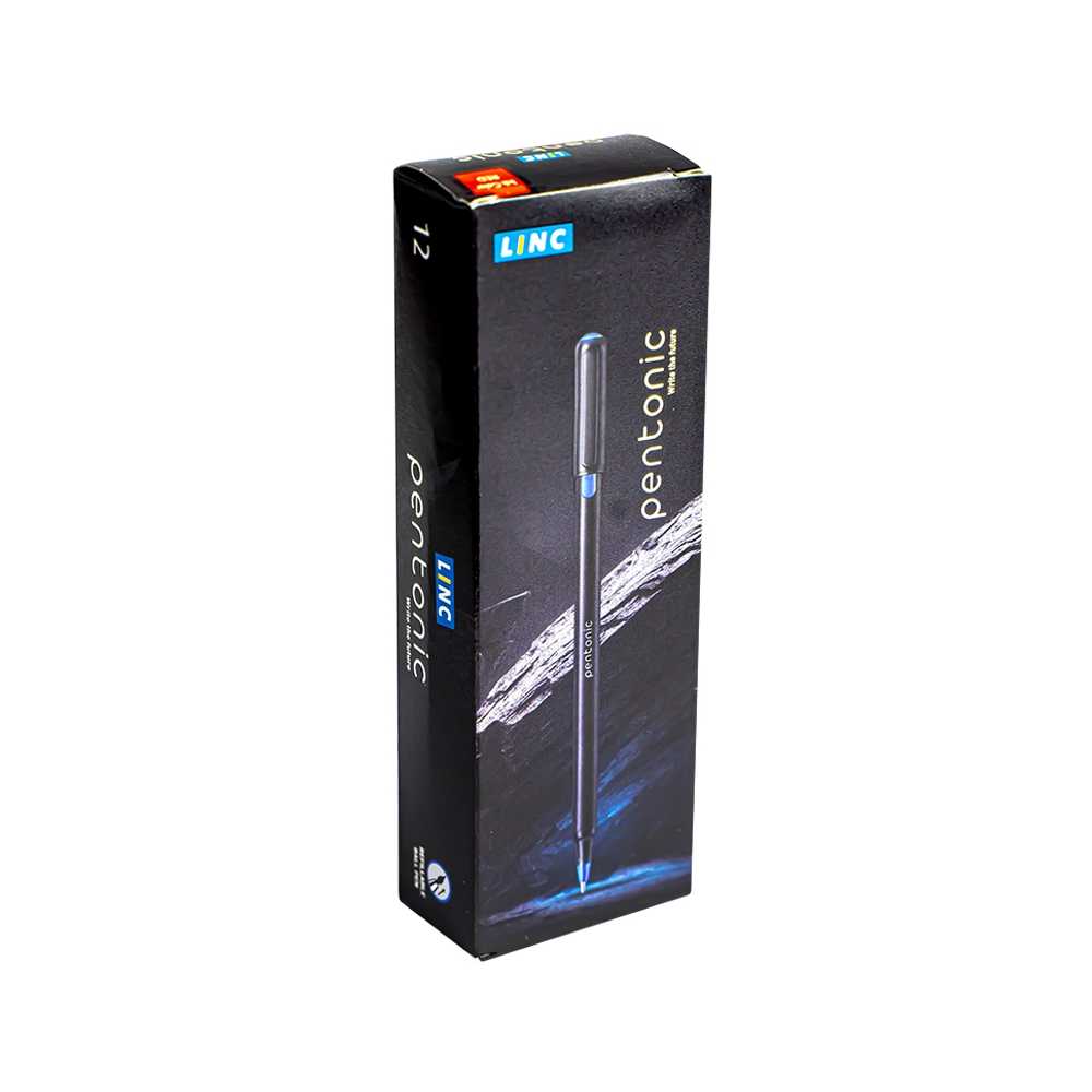 Pix Pentonic, corp negru, mina rosie, 0.7 mm - LINC - imagine 3