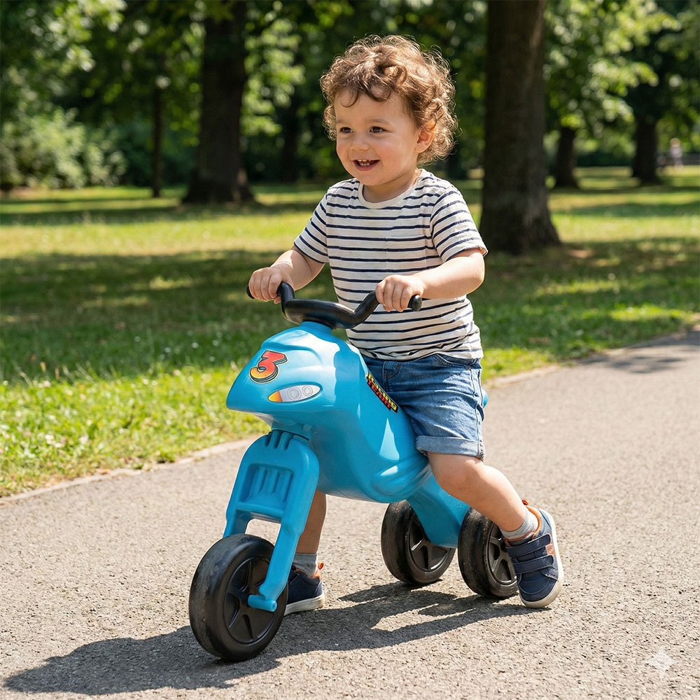Motocicleta fara pedale, albastru deschis - ROBENTOYS - imagine 3