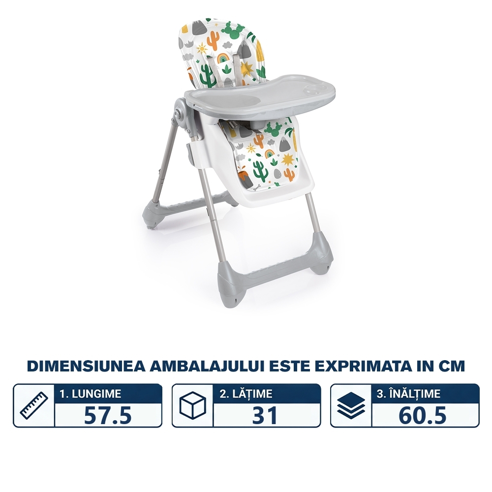 Scaunel cu masuta, pentru bebelusi, Deluxe, 105x87x61 cm - Dolu - imagine 2