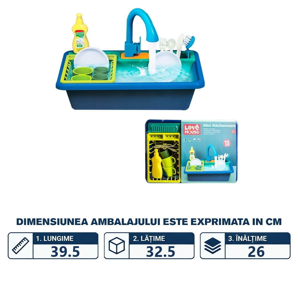 Play set bucatarie, 15 piese/set - imagine 2