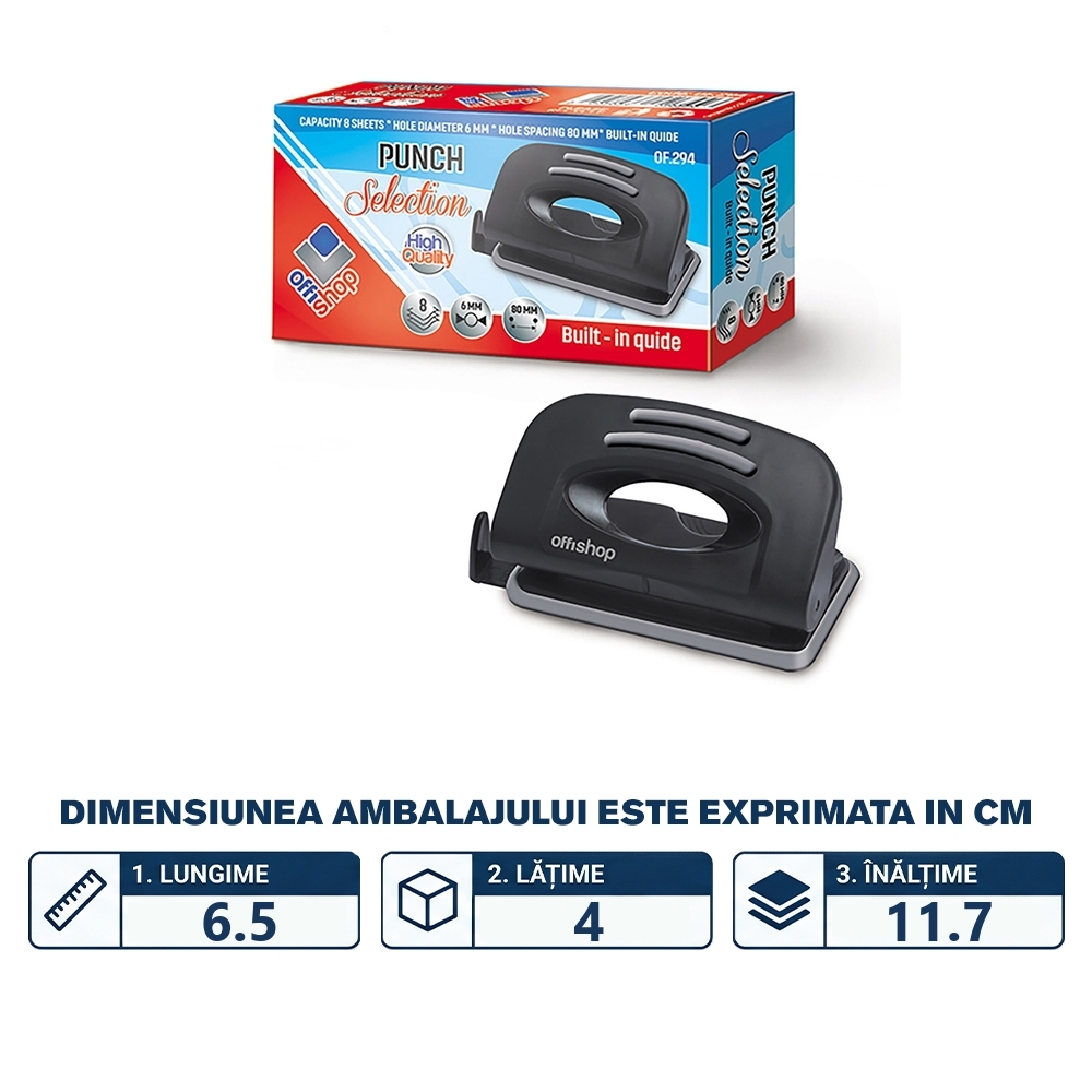 Perforator plastic, 8 coli, Selection - OFFISHOP - imagine 2