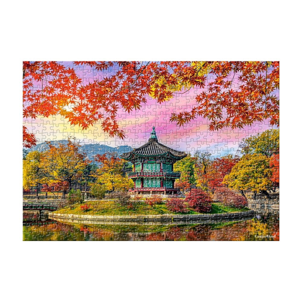 Puzzle 500 piese, Palatul Gyeongbokgung, Seul - Castorland - imagine 2