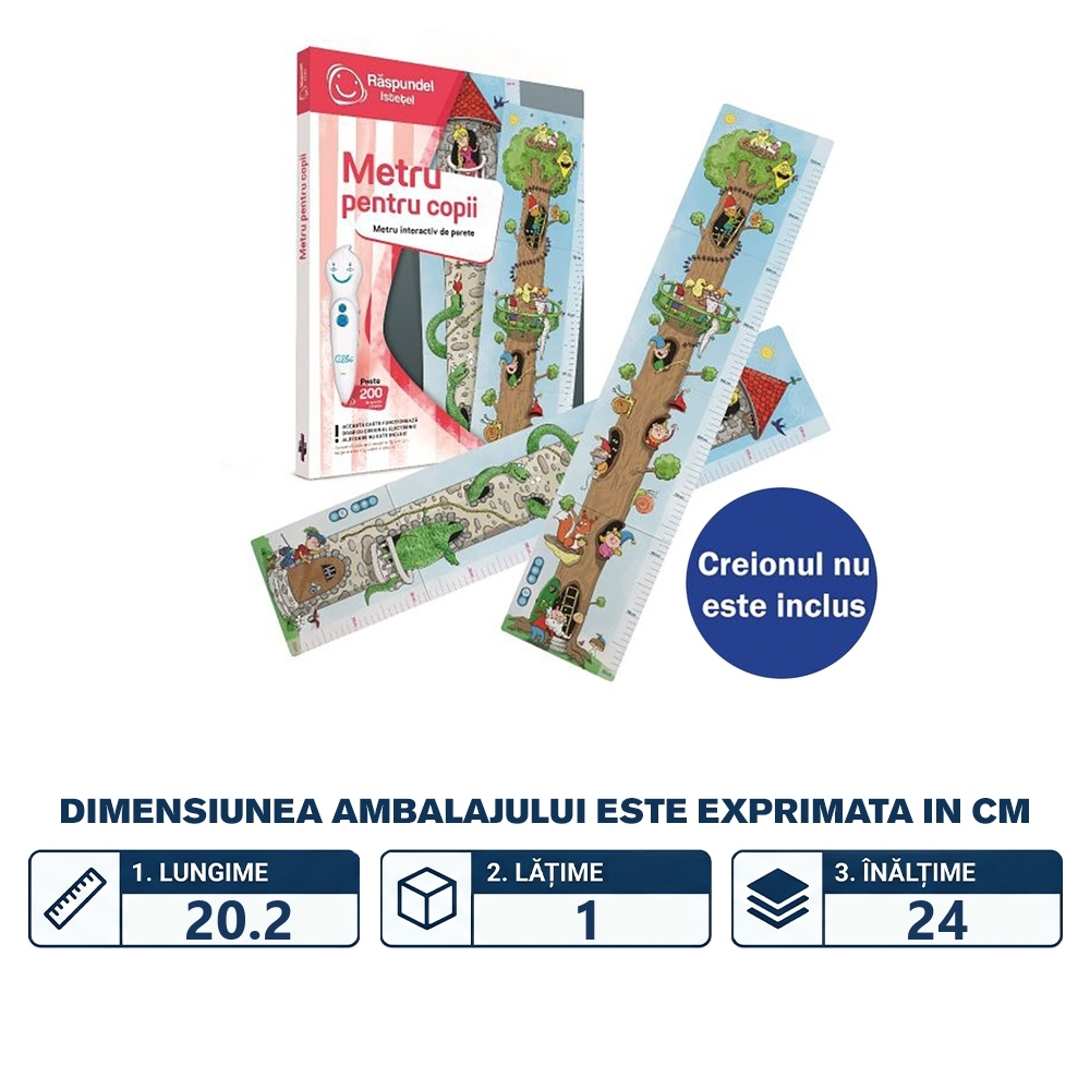 Raspundel istetel, Carte metru pentru copii, ALBI - Blackfire - imagine 2