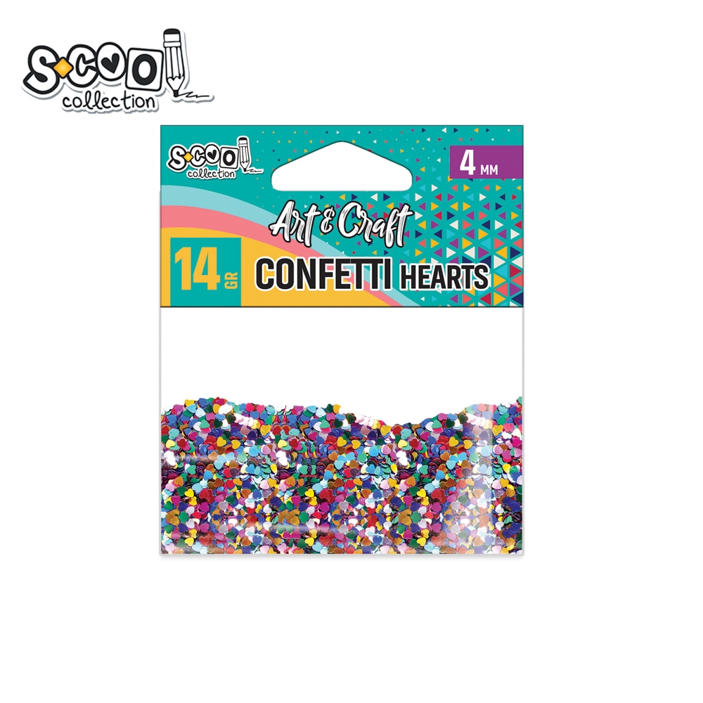 Accesorii craft, confetti inimioare, 14 gr - S-COOL