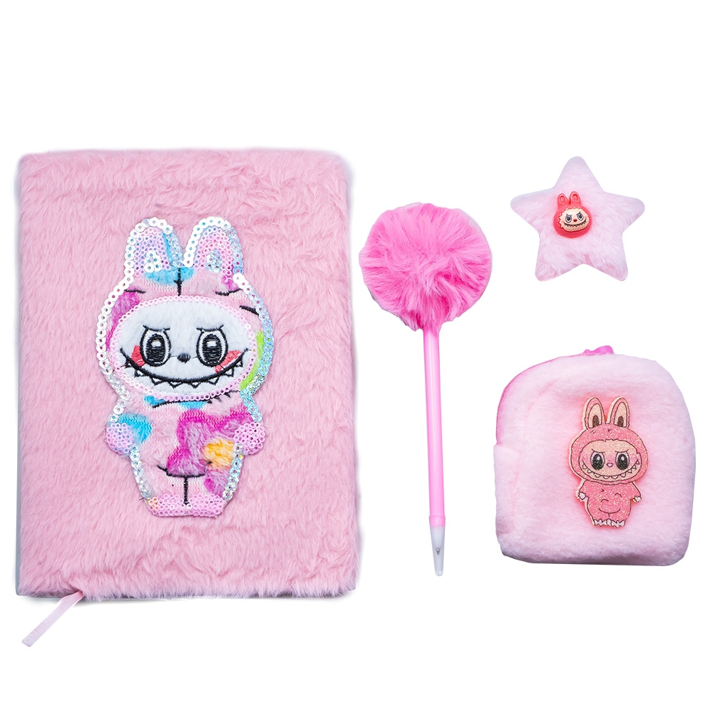 Jurnal plusat + accesorii, 4 piese/set - imagine 3