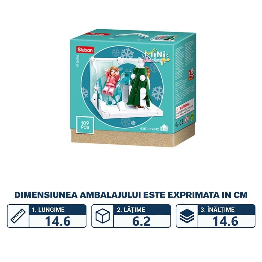 Set de constructie Girl's Dream, 109 piese, Joaca in zapada - Sluban - imagine 2