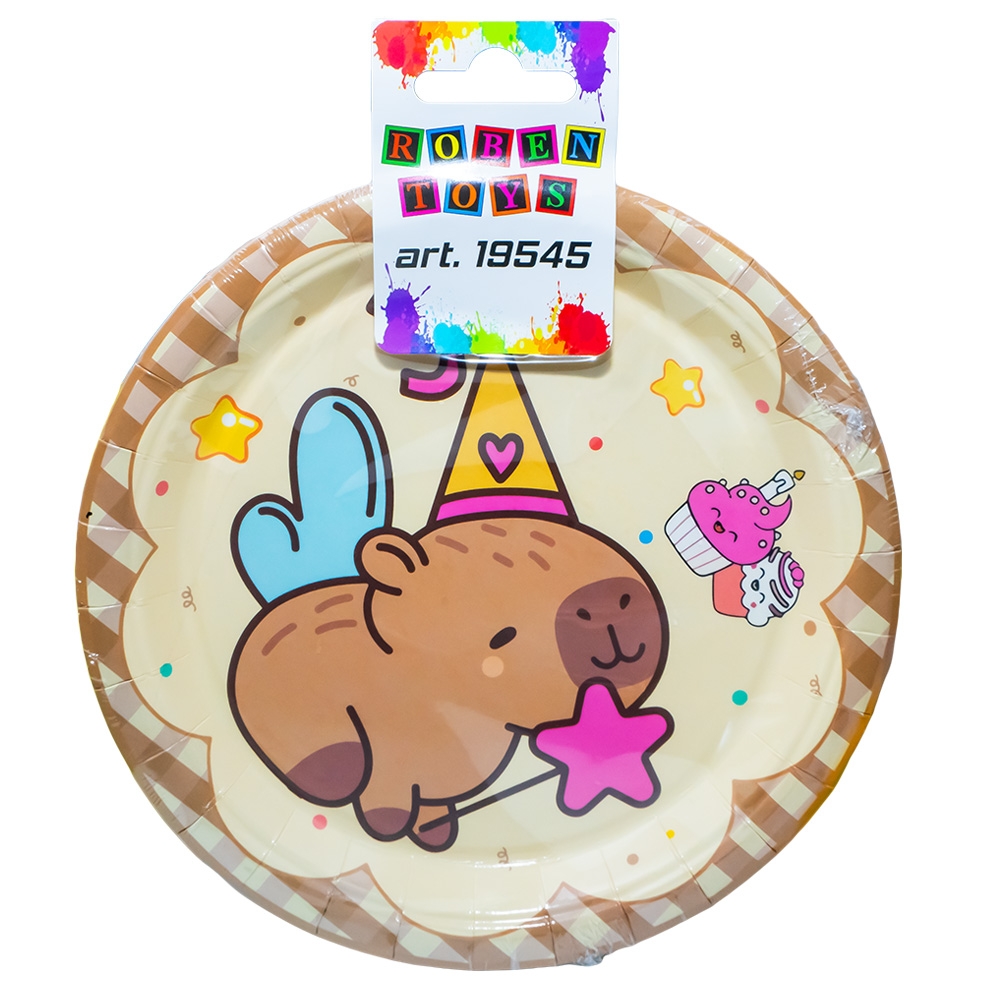 Farfurii party, din carton, diverse modele, 18 cm, 230g, 10 buc/set - ROBENTOYS - imagine 4