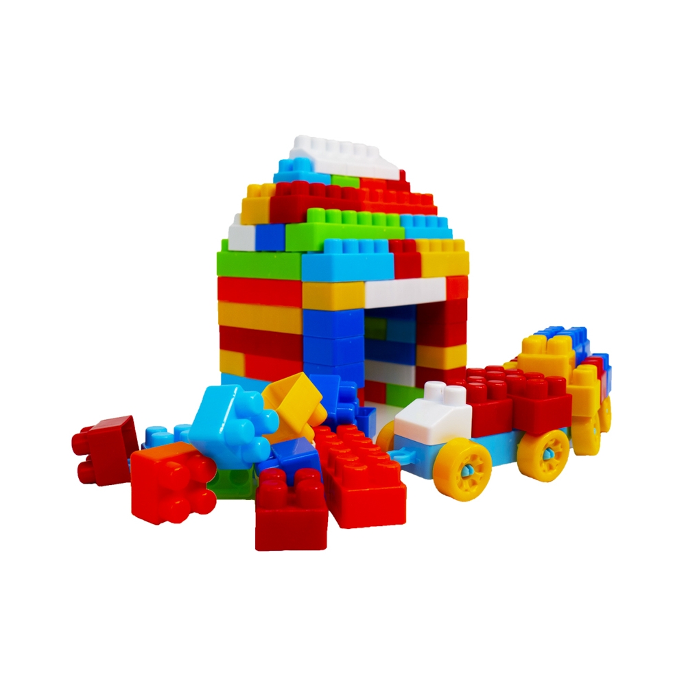Cuburi constructii in rucsac, 320 piese/570g - ROBENTOYS - imagine 6