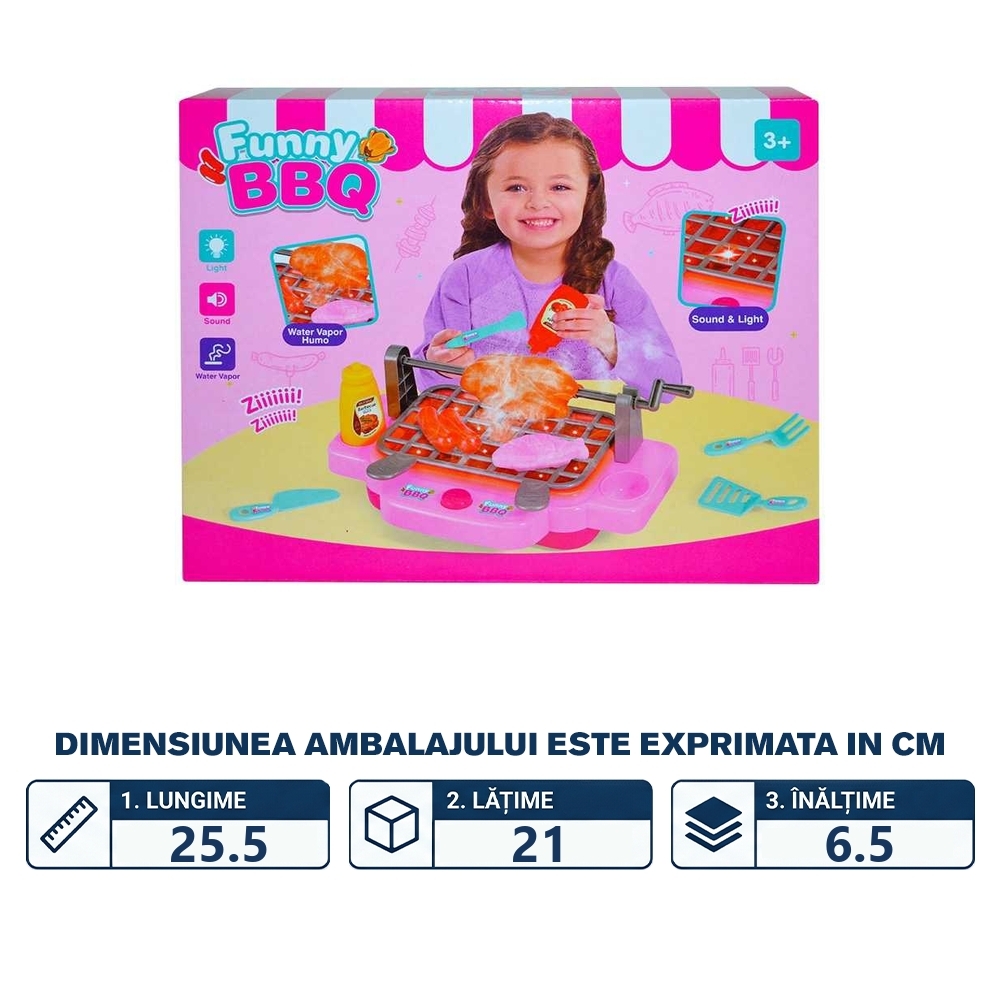 Set barbeque cu lumina si sunet, in cutie - imagine 2