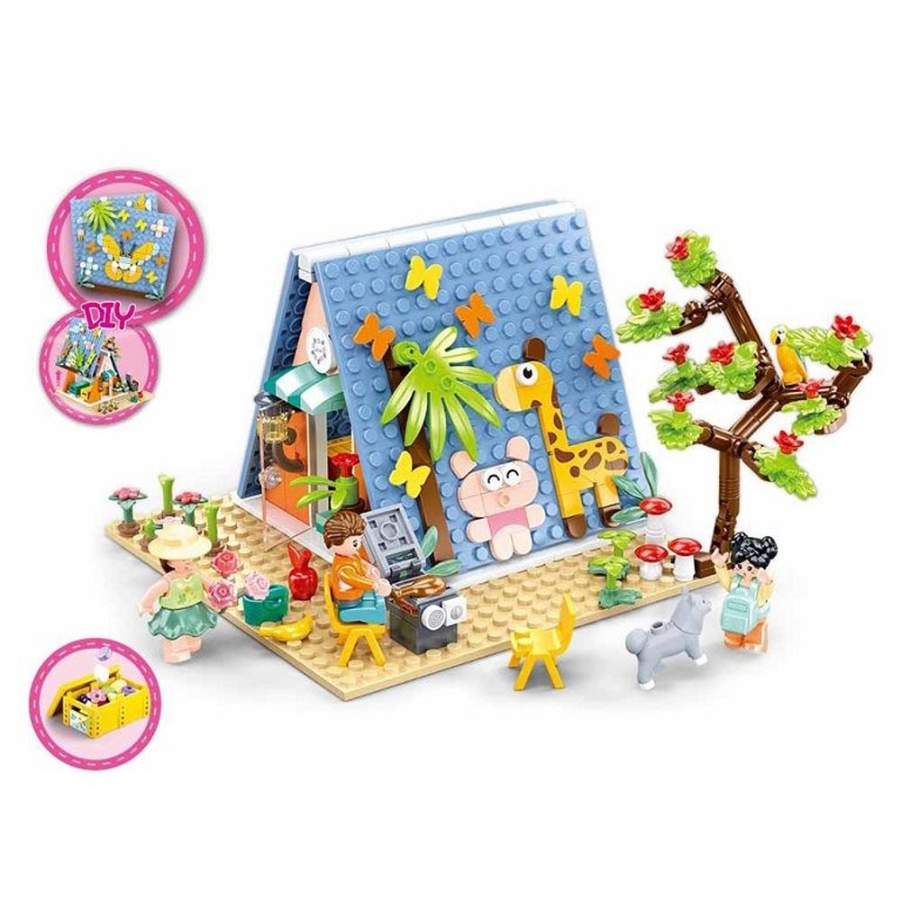 Set de constructie Girl's Dream, 341 piese, Vacanta la cabana - Sluban - imagine 3