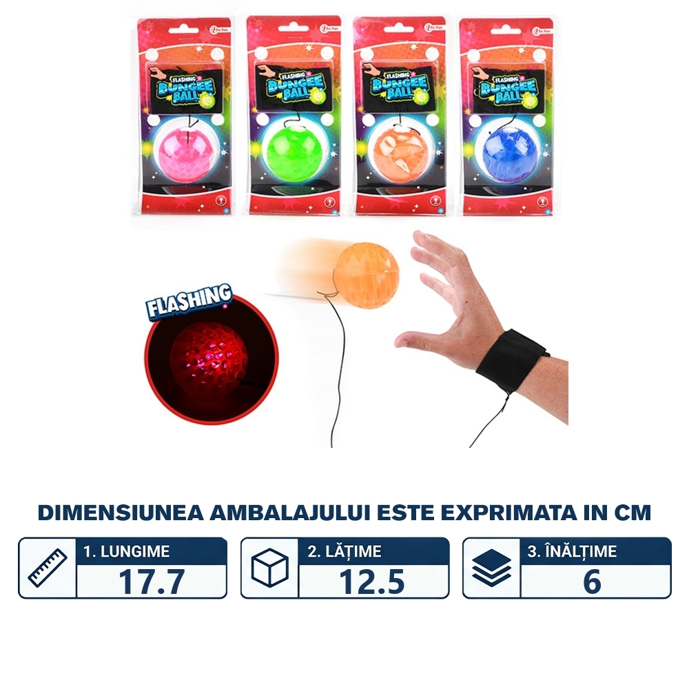 Bungee Ball, cu lumina - Toi-Toys - imagine 2