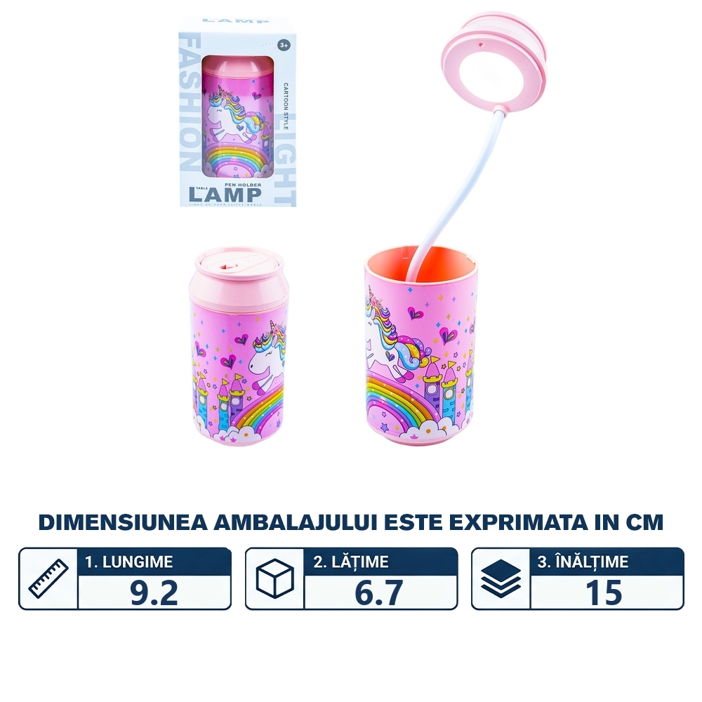 Veioza copii, Unicorn, baterii reincarcabile - imagine 2