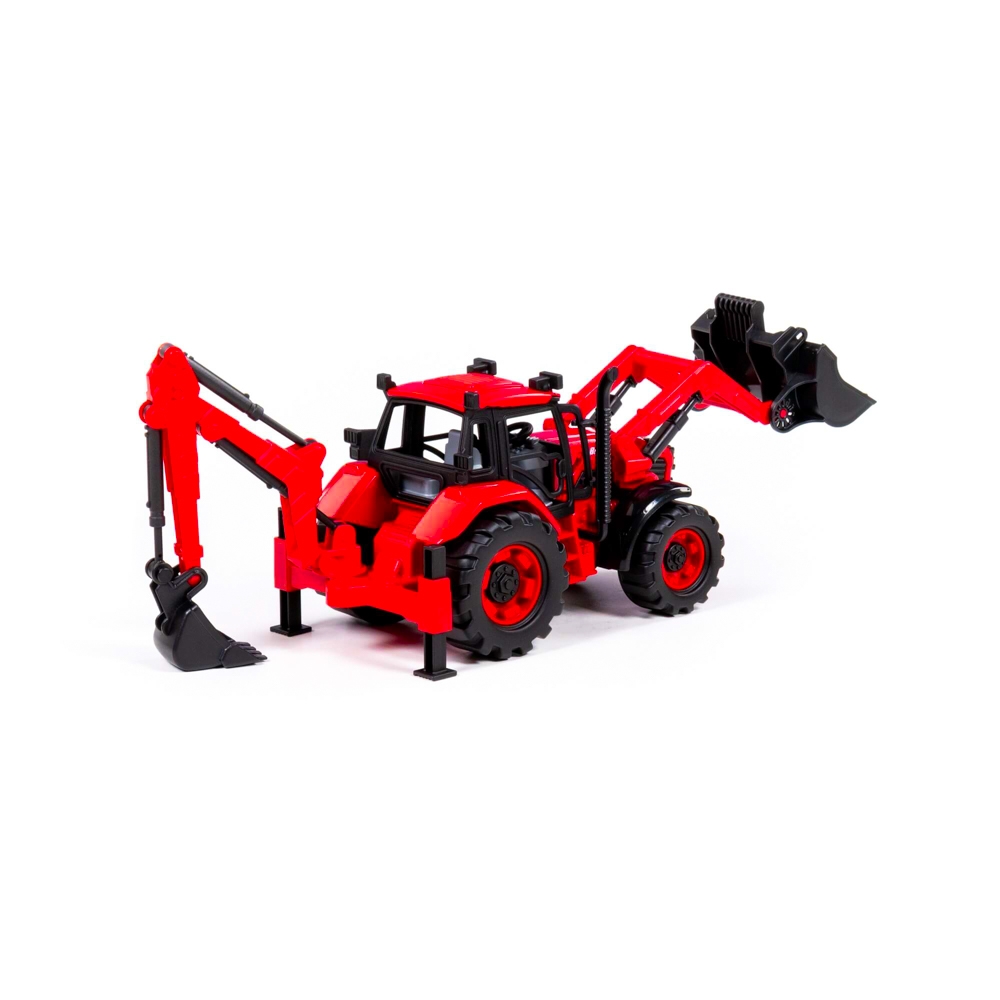 Tractor-excavator cu incarcator, 31x15x14.5 cm, Polesie - imagine 7