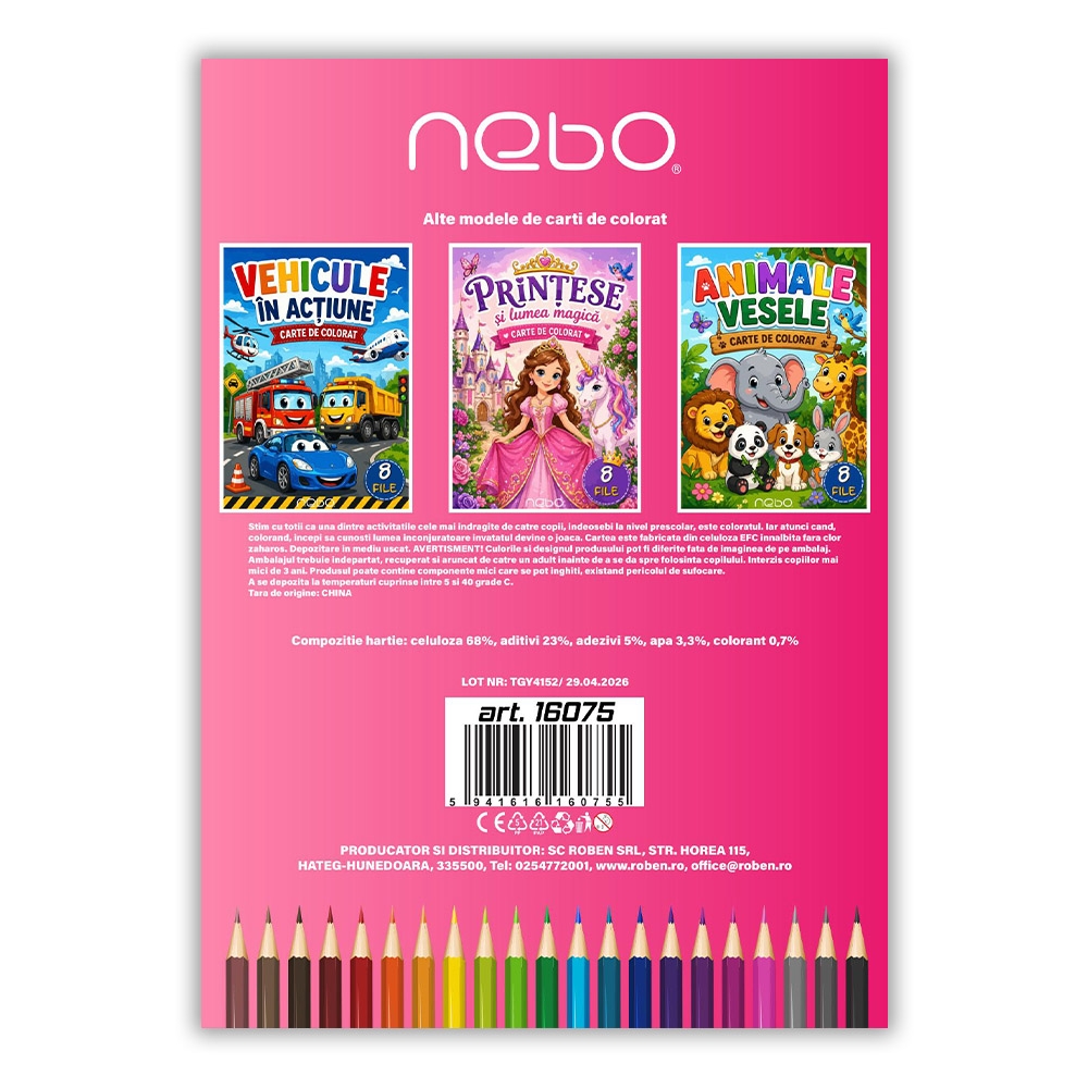 Carte de colorat A4, 8 file, Printese - NEBO - imagine 4