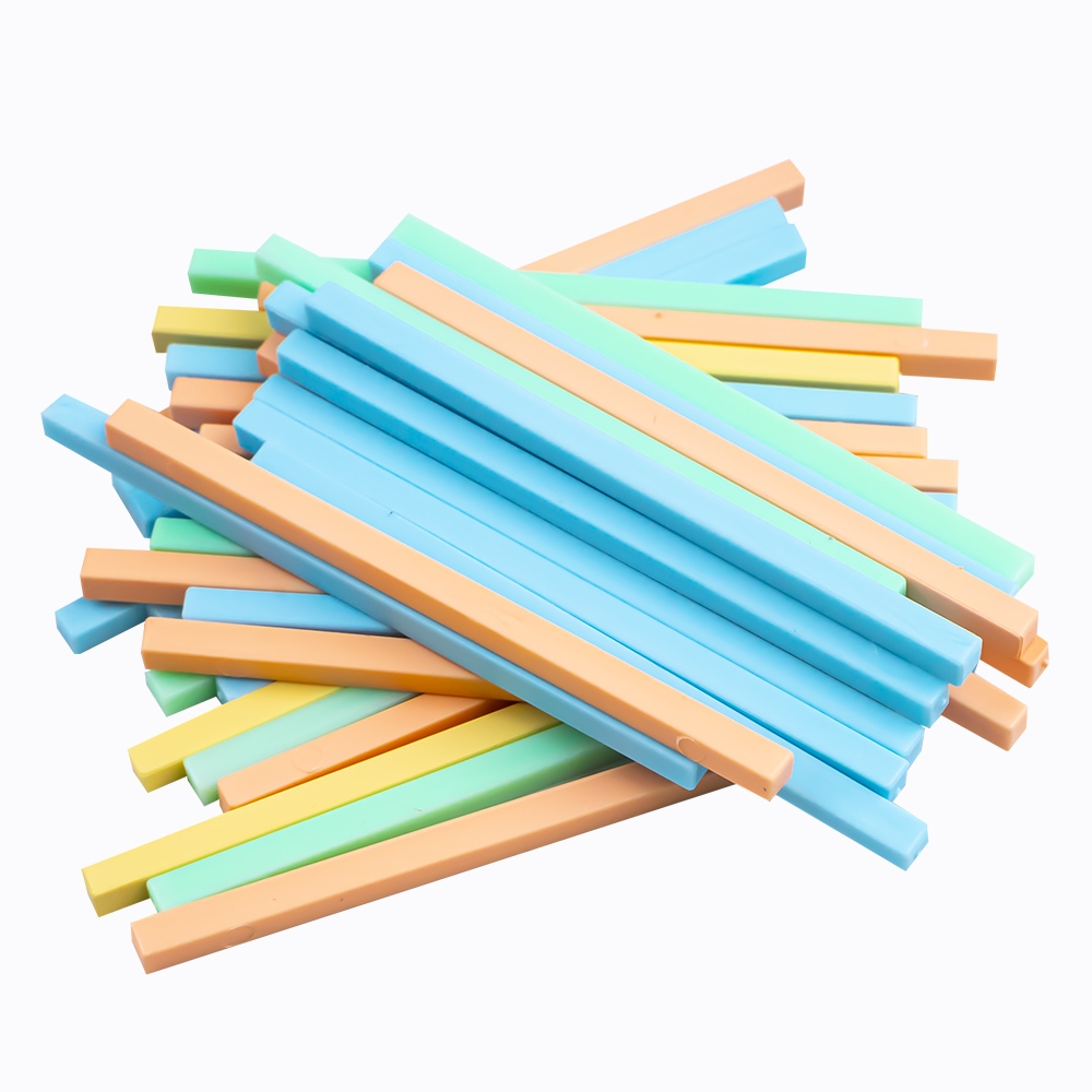 Betisoare scolare din plastic, culori pastel, 100 buc/set - NEBO - imagine 8