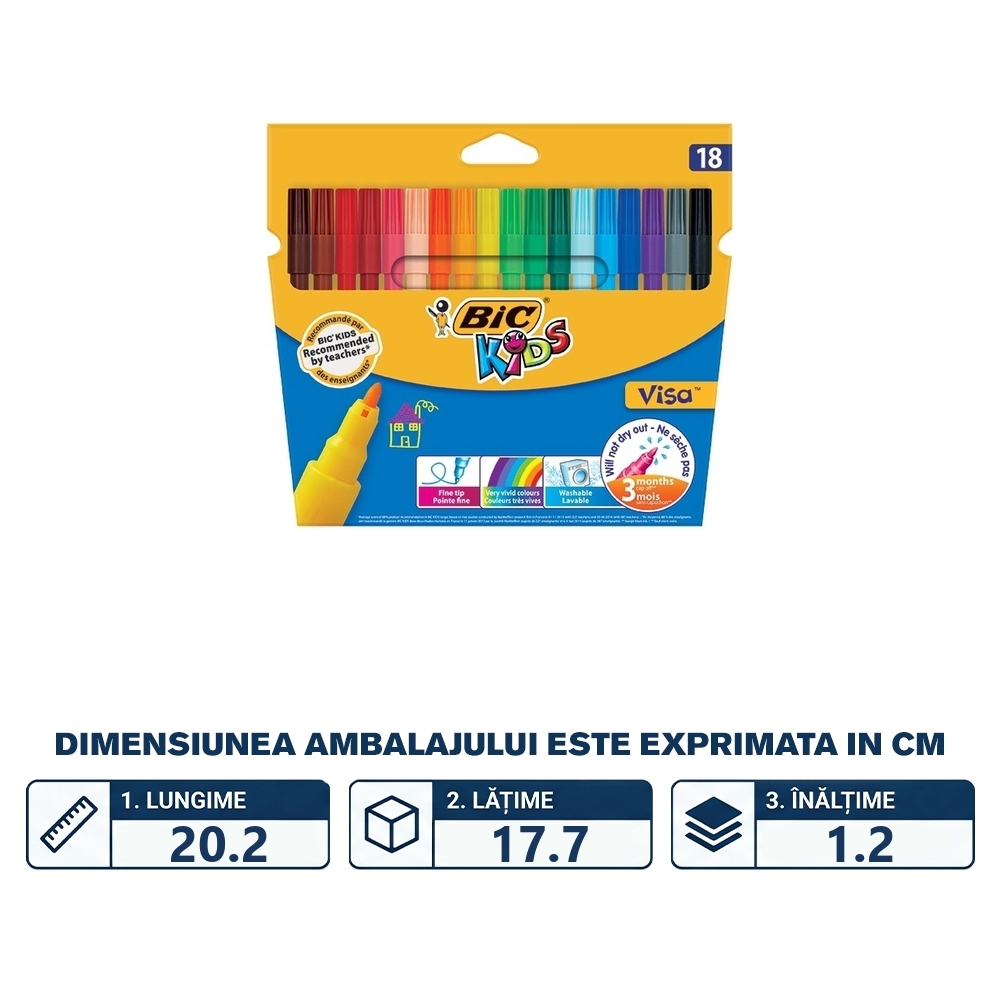 Carioci lavabile Visa 18/set - BIC - imagine 2