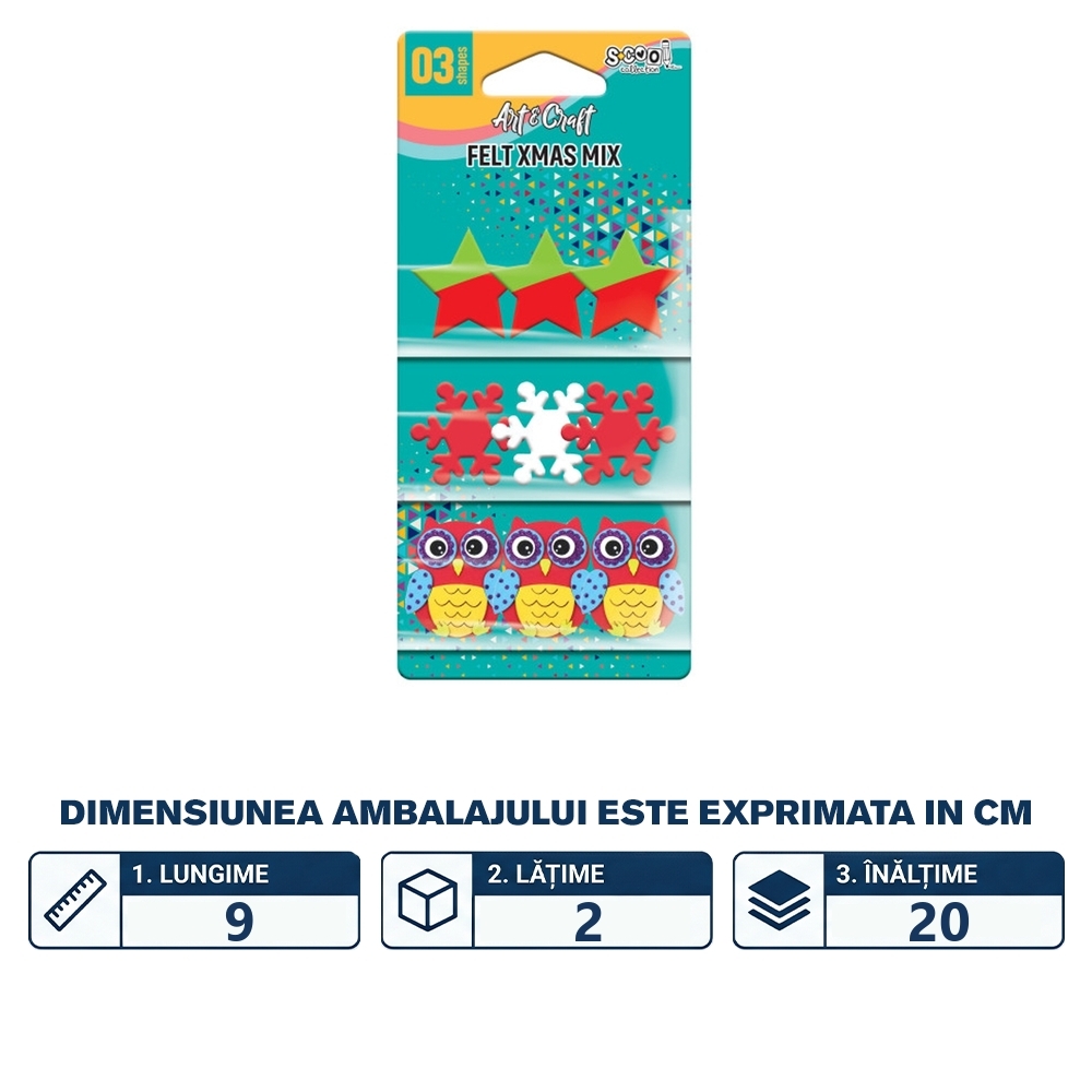 Accesorii craft, modele Craciun fetru - S-COOL - imagine 2