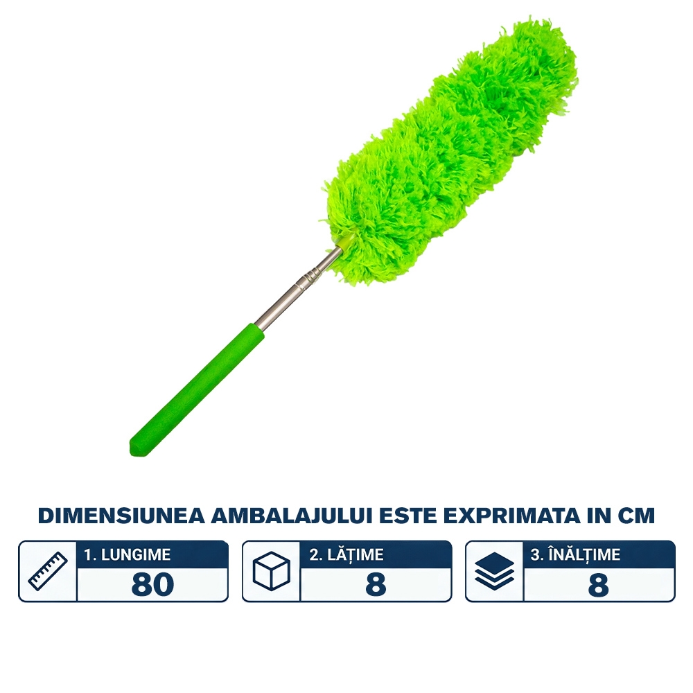 Pamatuf praf telescopic, microfibre, 80 cm - imagine 2