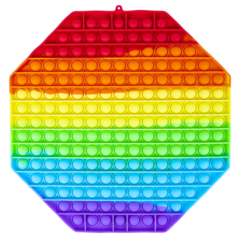 Jucarie senzoriala, antistres, curcubeu, XXL, 29x29x1,5 cm - Octogon