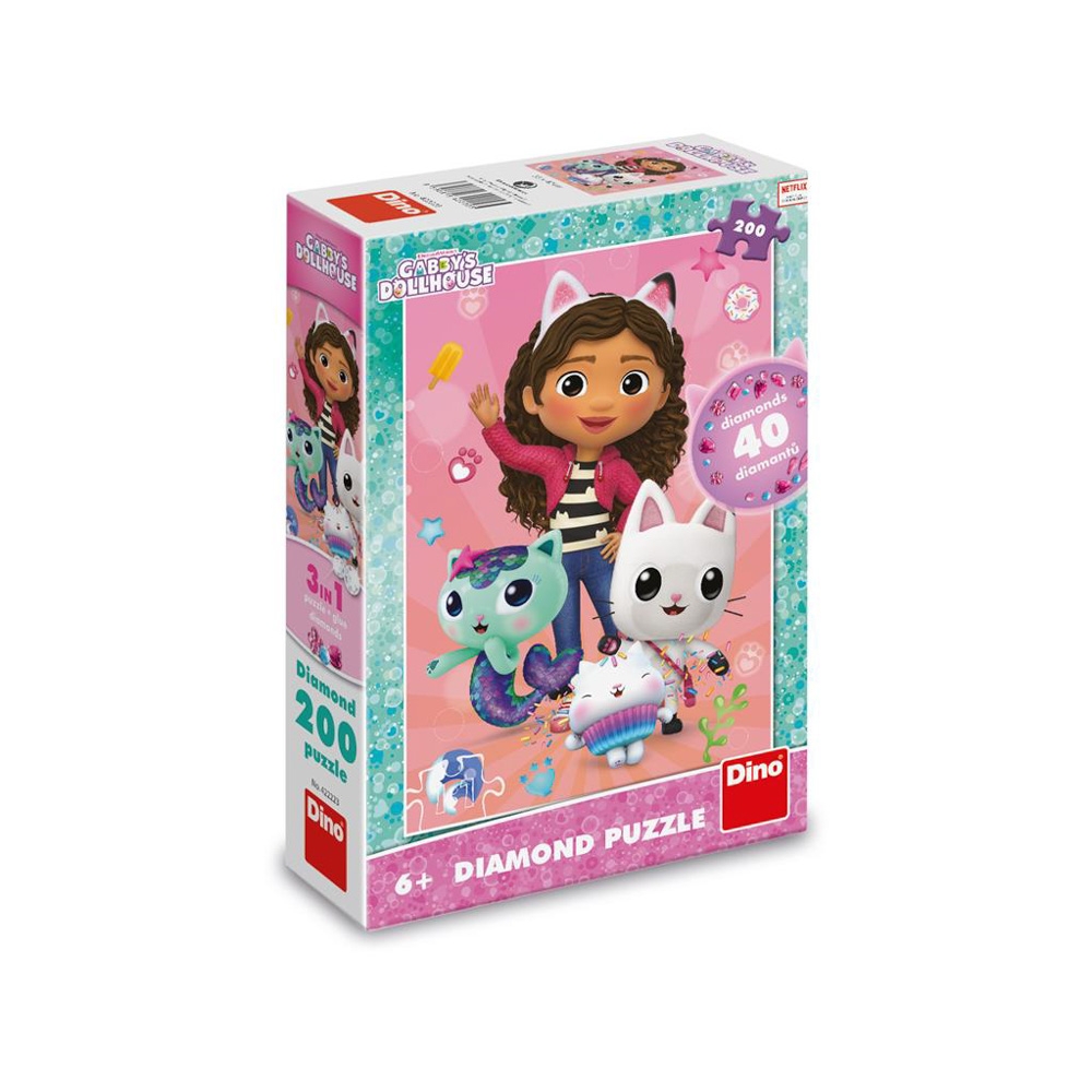 Puzzle 200 piese, Casa de papusi a lui Gabby - DINO TOYS - imagine 4