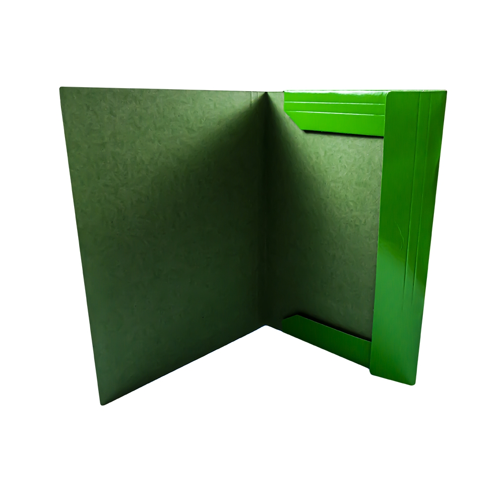 Mapa F4 cu elastic, carton, 600g/mp, verde - OFFISHOP - imagine 4
