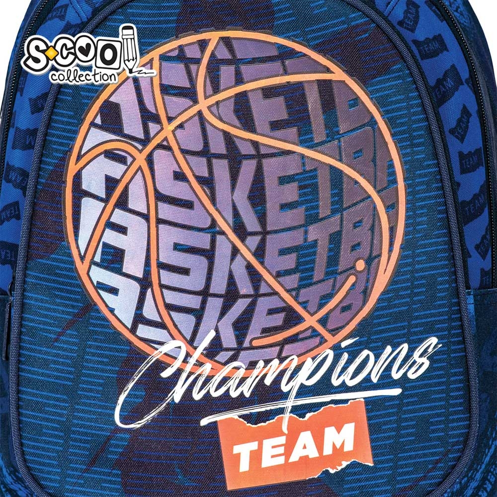 Ghiozdan anatomic, 38x39x19.5 cm, BASKETBALL - S-COOL - imagine 7