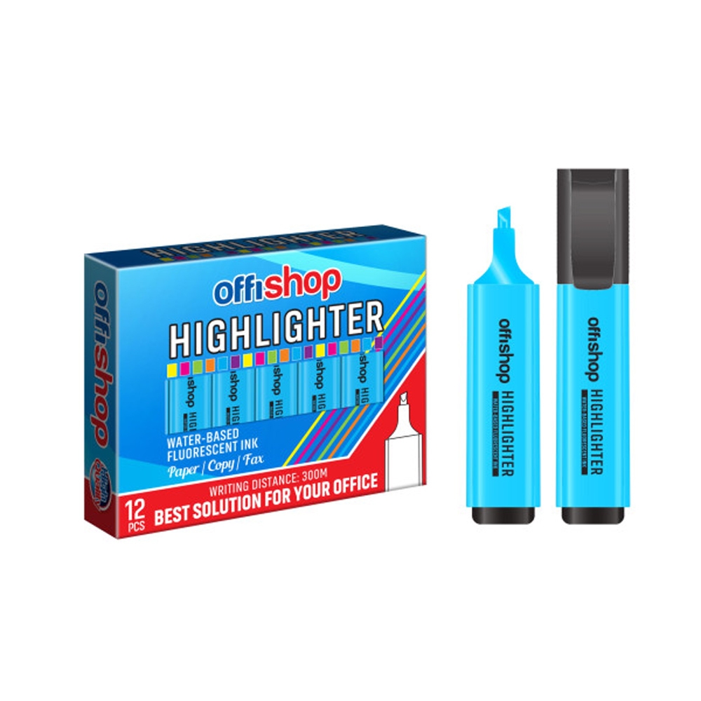 Textmarker fluorescent albastru - OFFISHOP