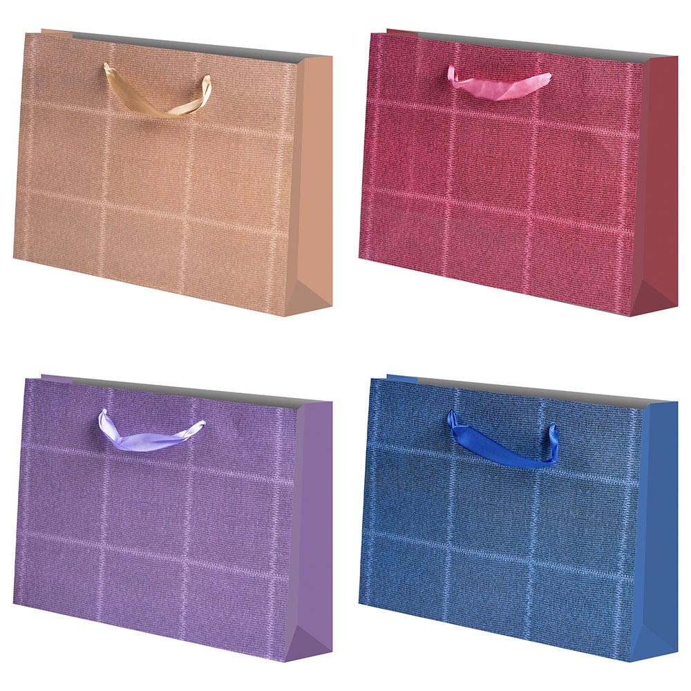 Punga cadou unicolora, Jeans, 47x35x15 cm