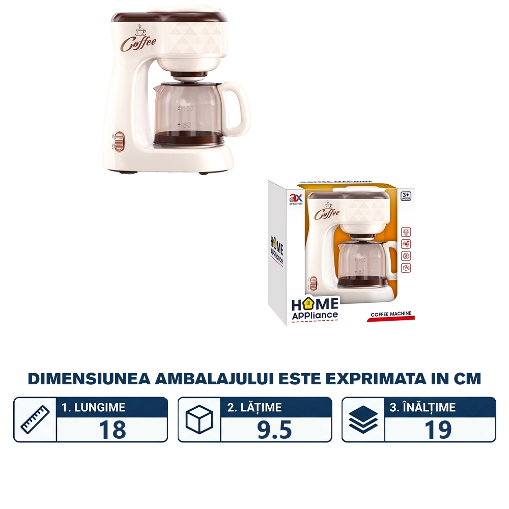 Filtru de cafea, cu lumina si sunet, 15x9x16.5 cm - imagine 2