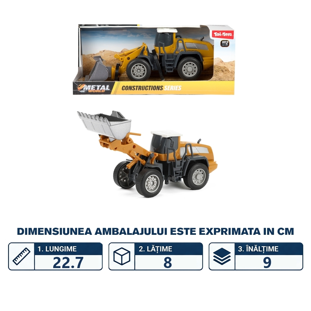 Excavator din metal - Toi-Toys - imagine 2